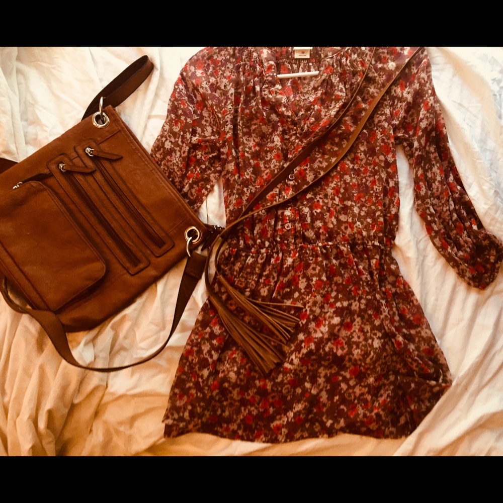 Sheer floral tunic